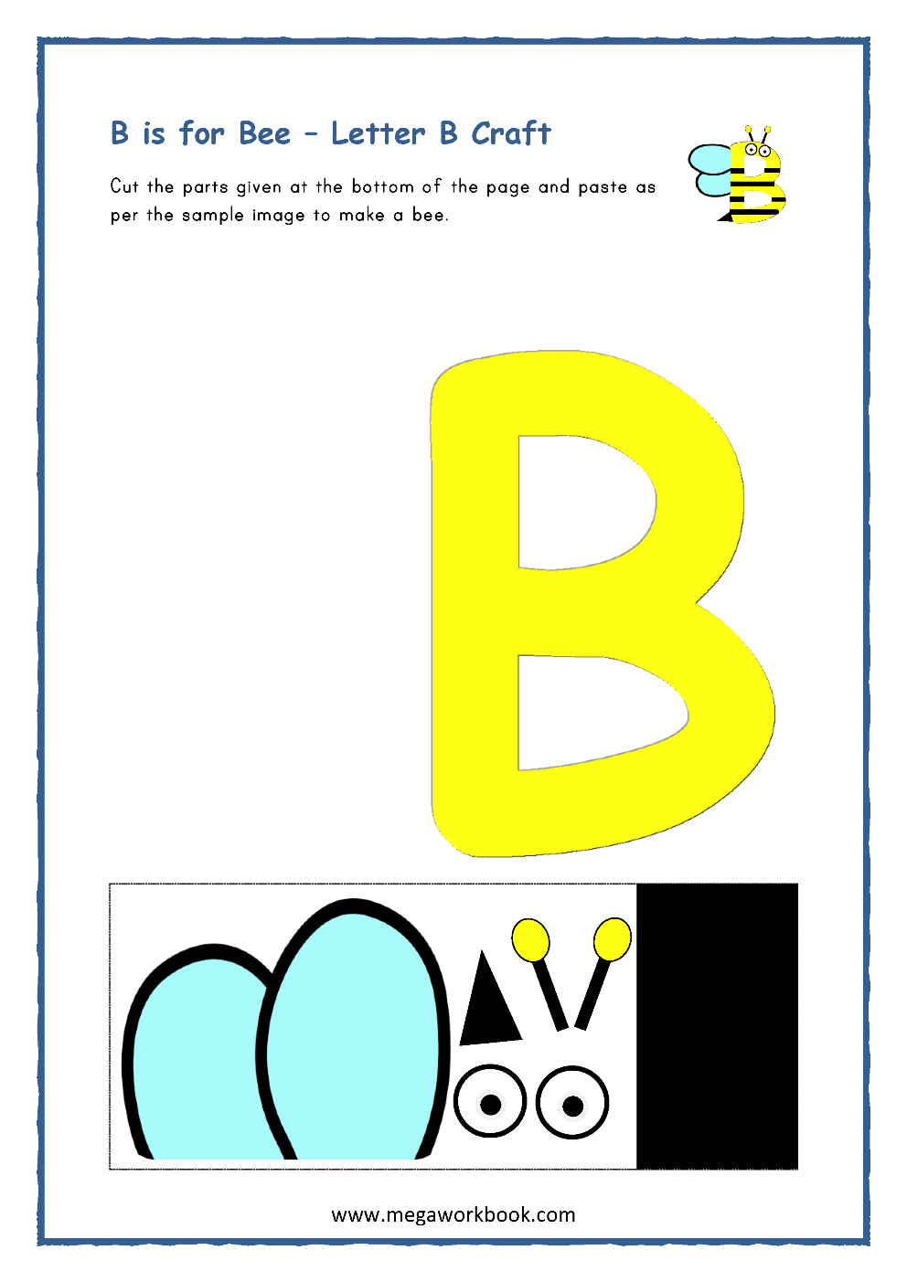 Letter B Worksheets Cut And Paste AlphabetWorksheetsFree