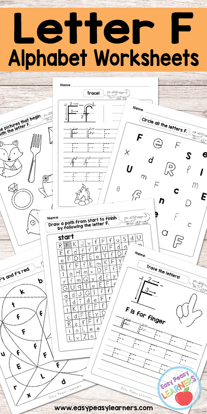 Letter F Worksheets - Alphabet Series - Easy Peasy Learners with Letter G Worksheets For Kindergarten Pdf