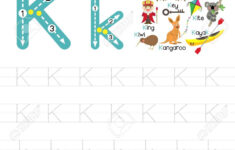 Letter K Uppercase And Lowercase Cute Children Colorful Abc Alphabet.. throughout Alphabet Tracing Upper And Lowercase