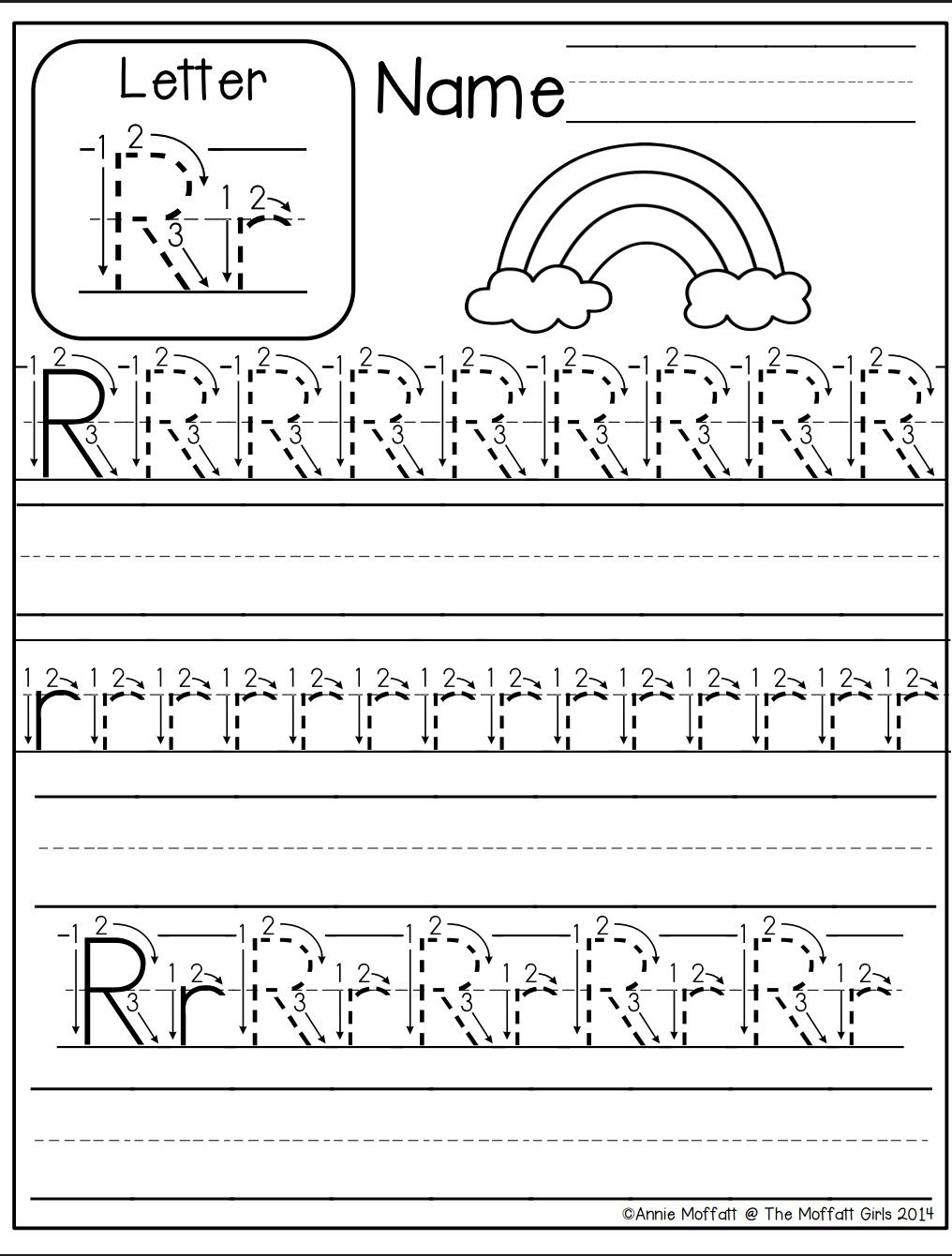 Letter R Tracing Worksheets AlphabetWorksheetsFree