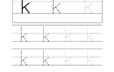 Lowercase Letter &quot;k&quot; Tracing Worksheet | Tracing Worksheets inside Letter Tracing K