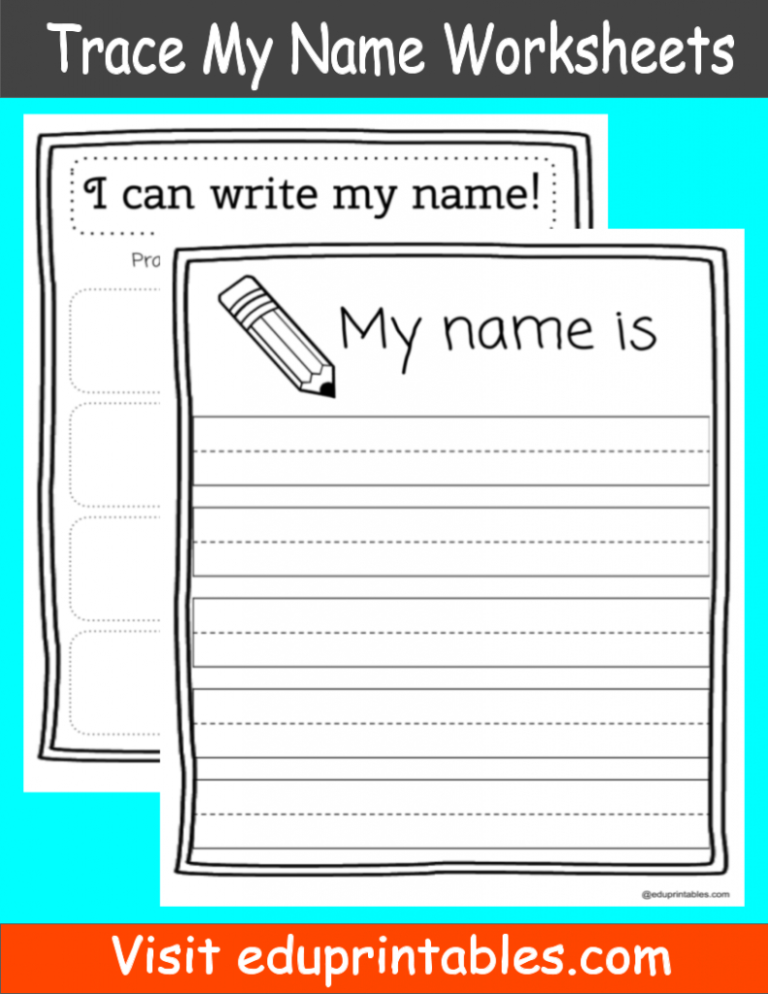 Name Tracing Printable Eduprintables Intended For Name Tracing