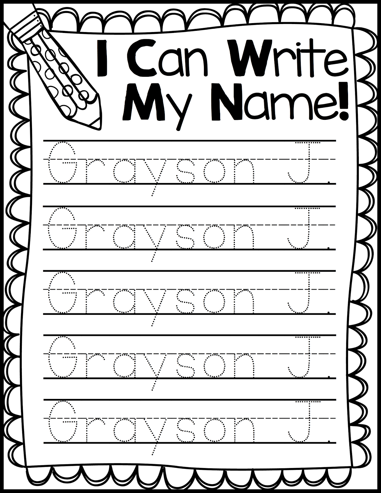 Pre K Name Tracing AlphabetWorksheetsFree