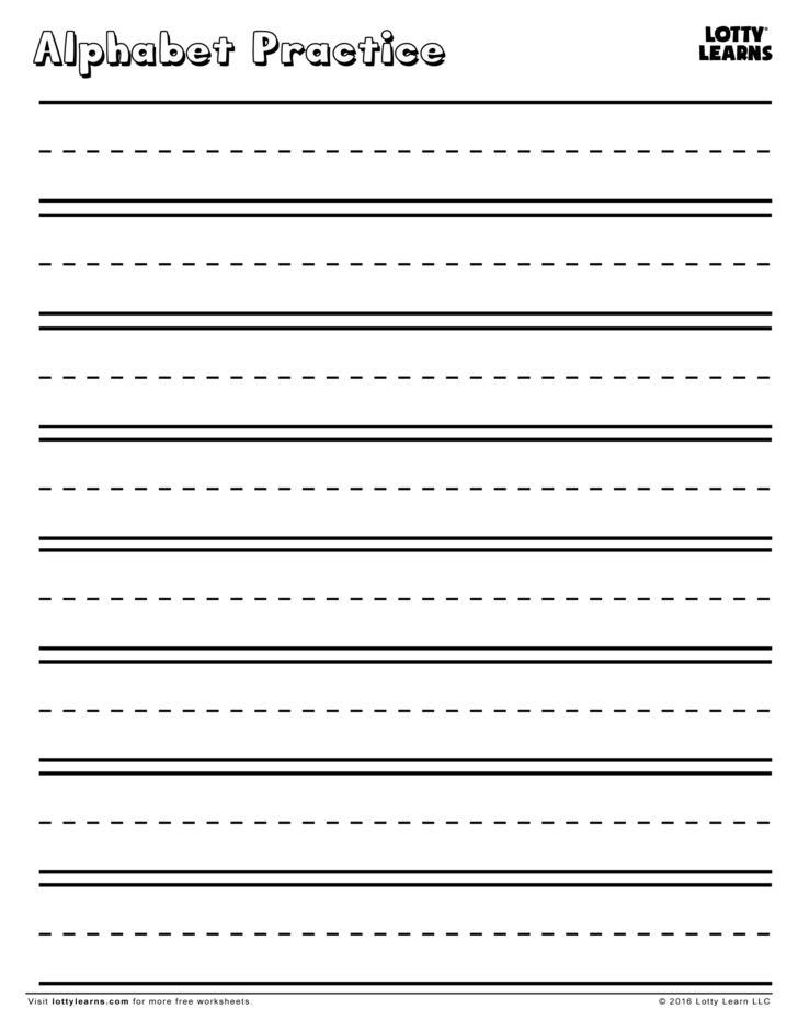 Practice Makes Perfect! Blank Alphabet Practice Sheet in Name Tracing ...