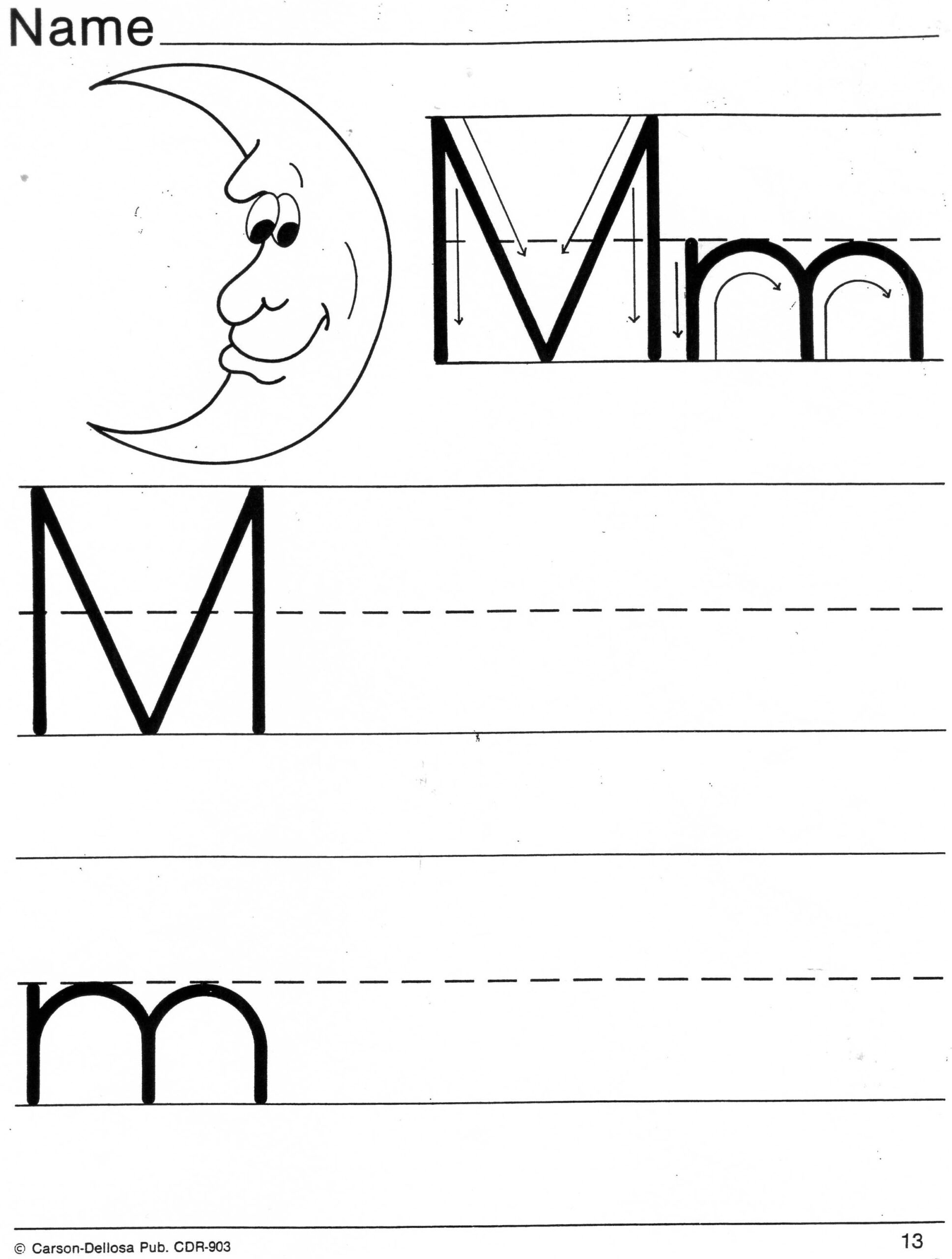 40 Letter M Handwriting Worksheets Gif School Info