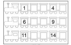 Preschool Missing Number Worksheets | Number Train – Missing regarding Alphabet Tracing Train