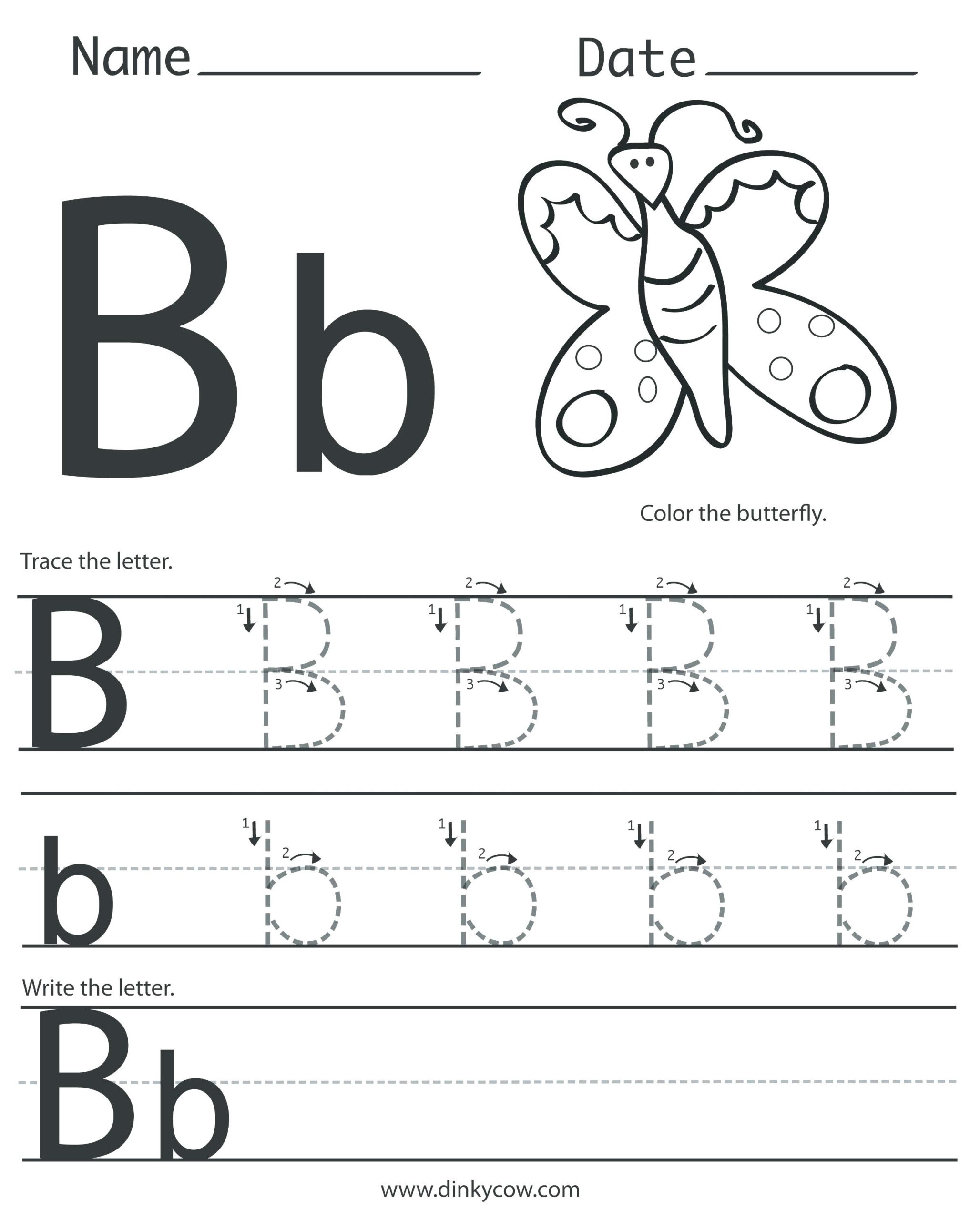 Letter B Worksheets Cut And Paste | AlphabetWorksheetsFree.com