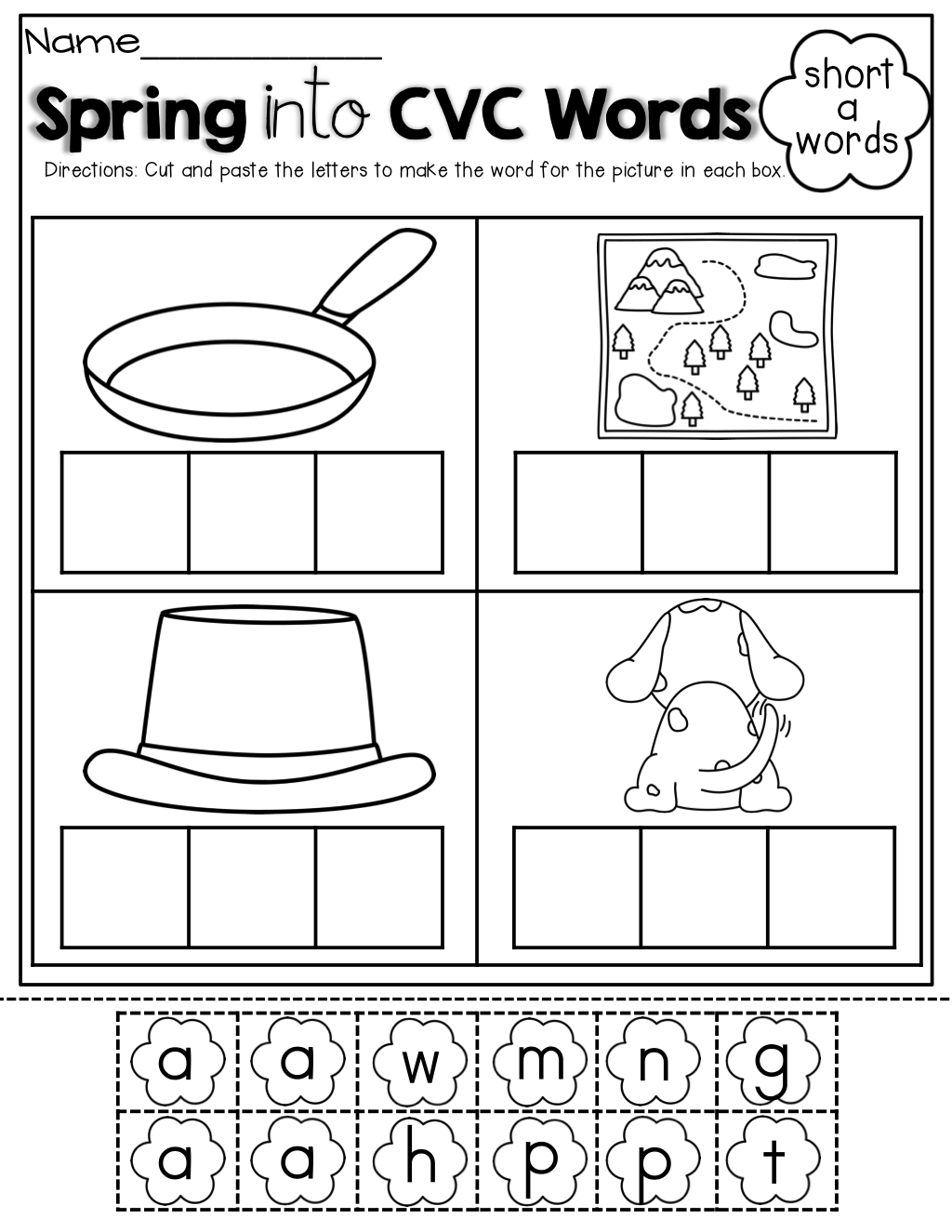 Letter C Worksheets Cut And Paste | AlphabetWorksheetsFree.com