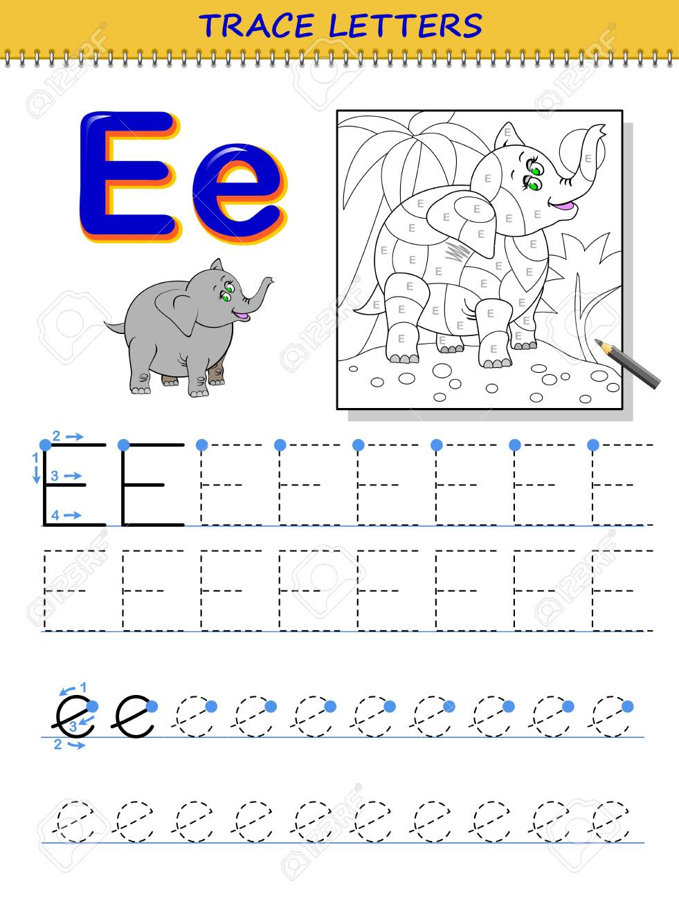 Printable Letter E Worksheets