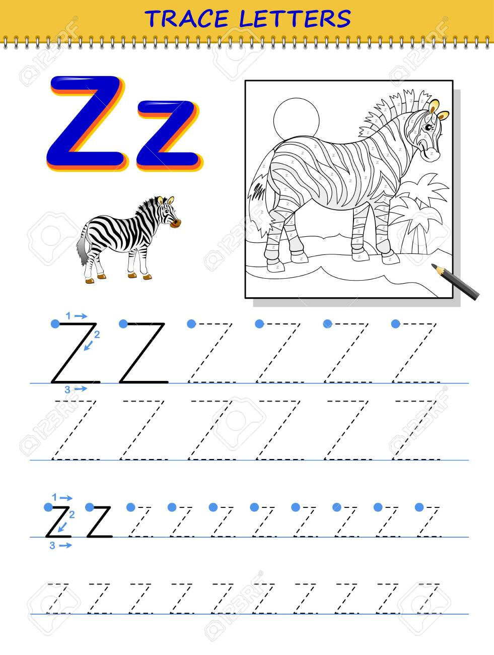 English For Kids Step By Step Letter Tracing Worksheets Letters U Z Tracing Letter Z Worksheet 