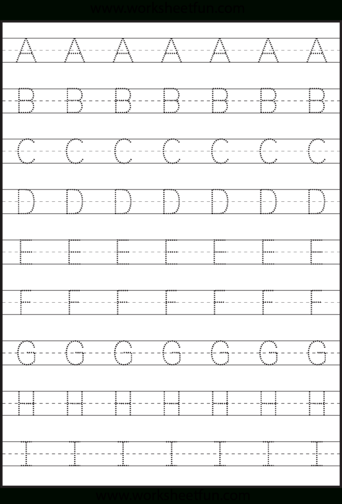 Tracing – Uppercase Letters – Capital Letters – 3 Worksheets Inside Alphabet Tracing Pages Pdf