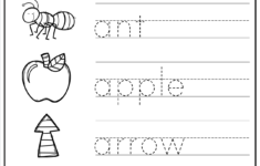 Tracing Words - Things That Start With A-Z | Alphabet with Alphabet Words Worksheets