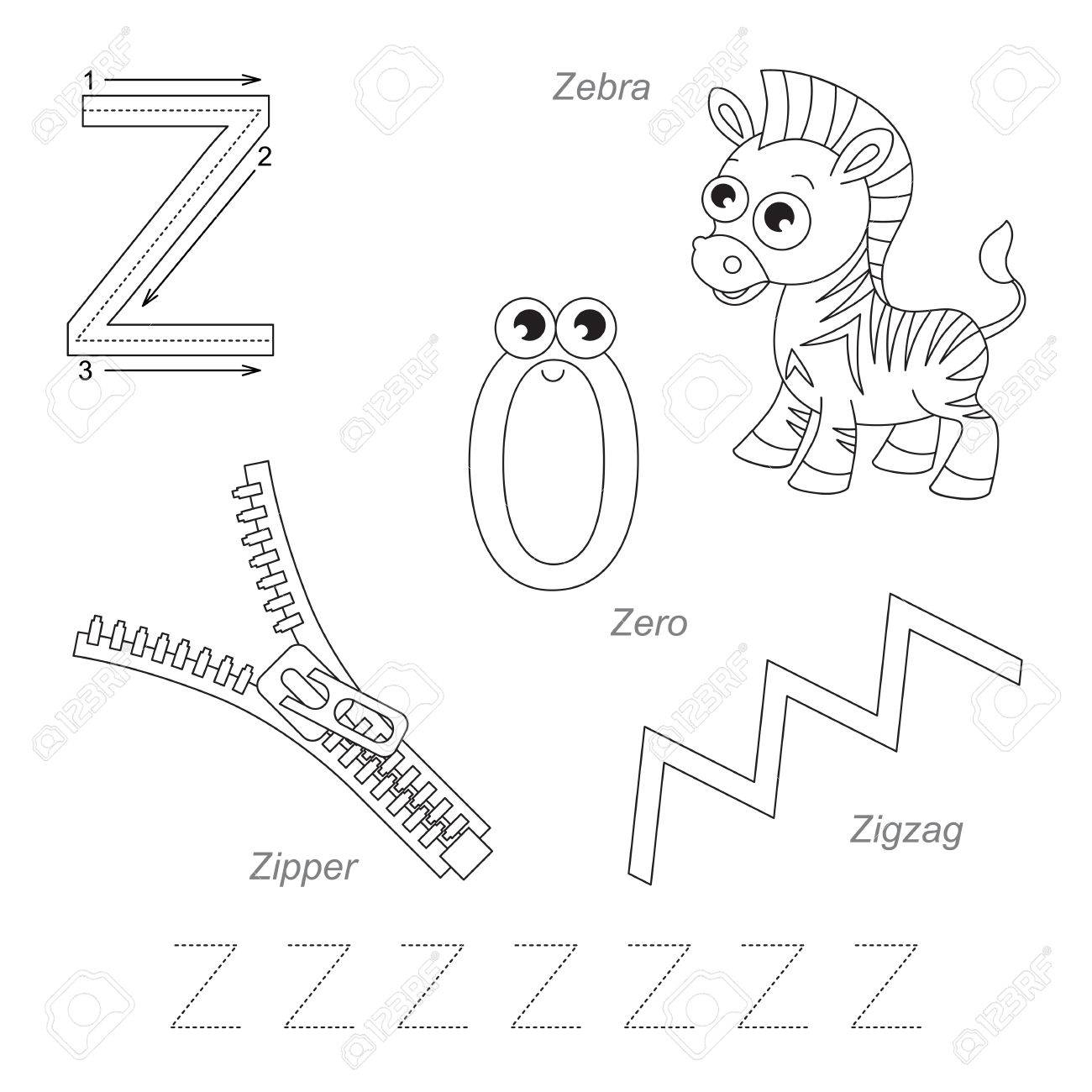 letter z tracing page alphabetworksheetsfreecom