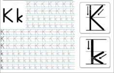 Tracing Worksheet -Kk Stock Vector. Illustration Of Cursive within Letter Tracing K