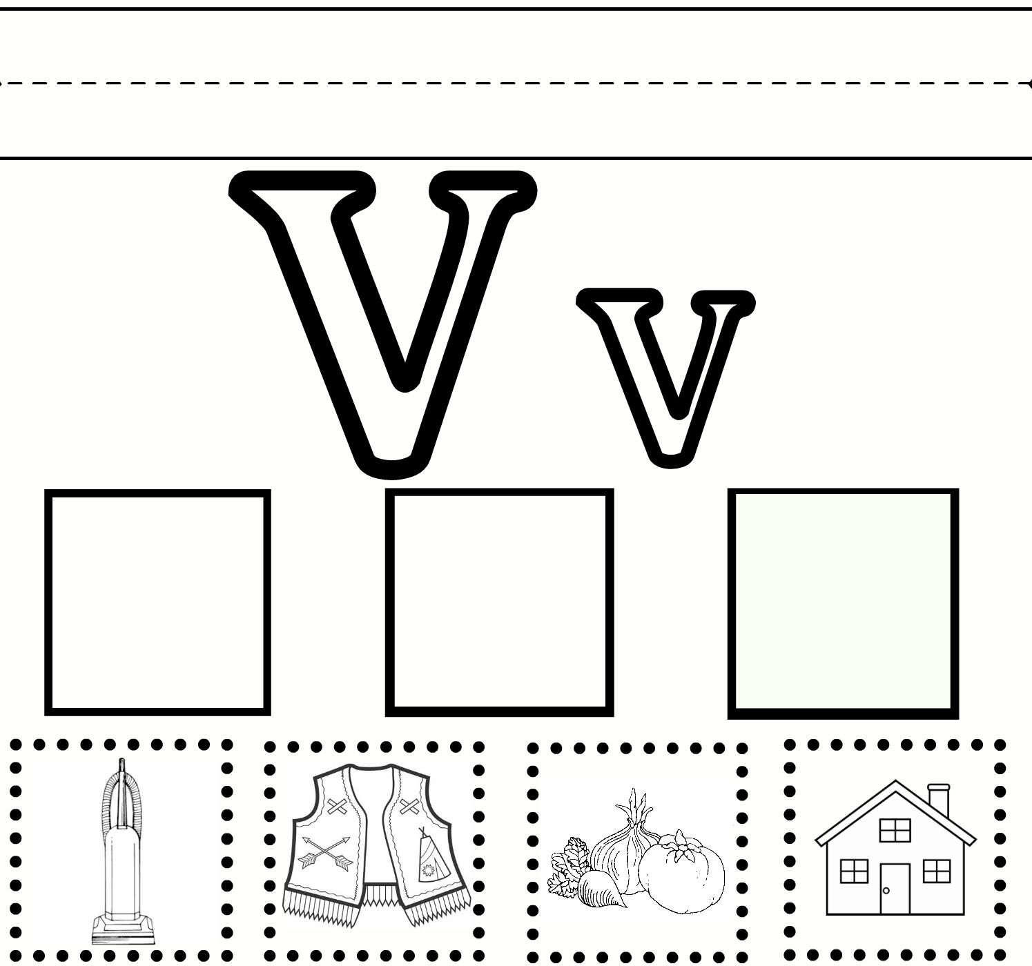 Letter V Tracing Sheet AlphabetWorksheetsFree