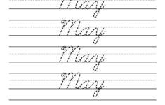 12 Cursive Handwriting Worksheets - Months Of The Year