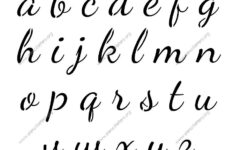 1950S Cursive Script Uppercase &amp; Lowercase Letter Stencils