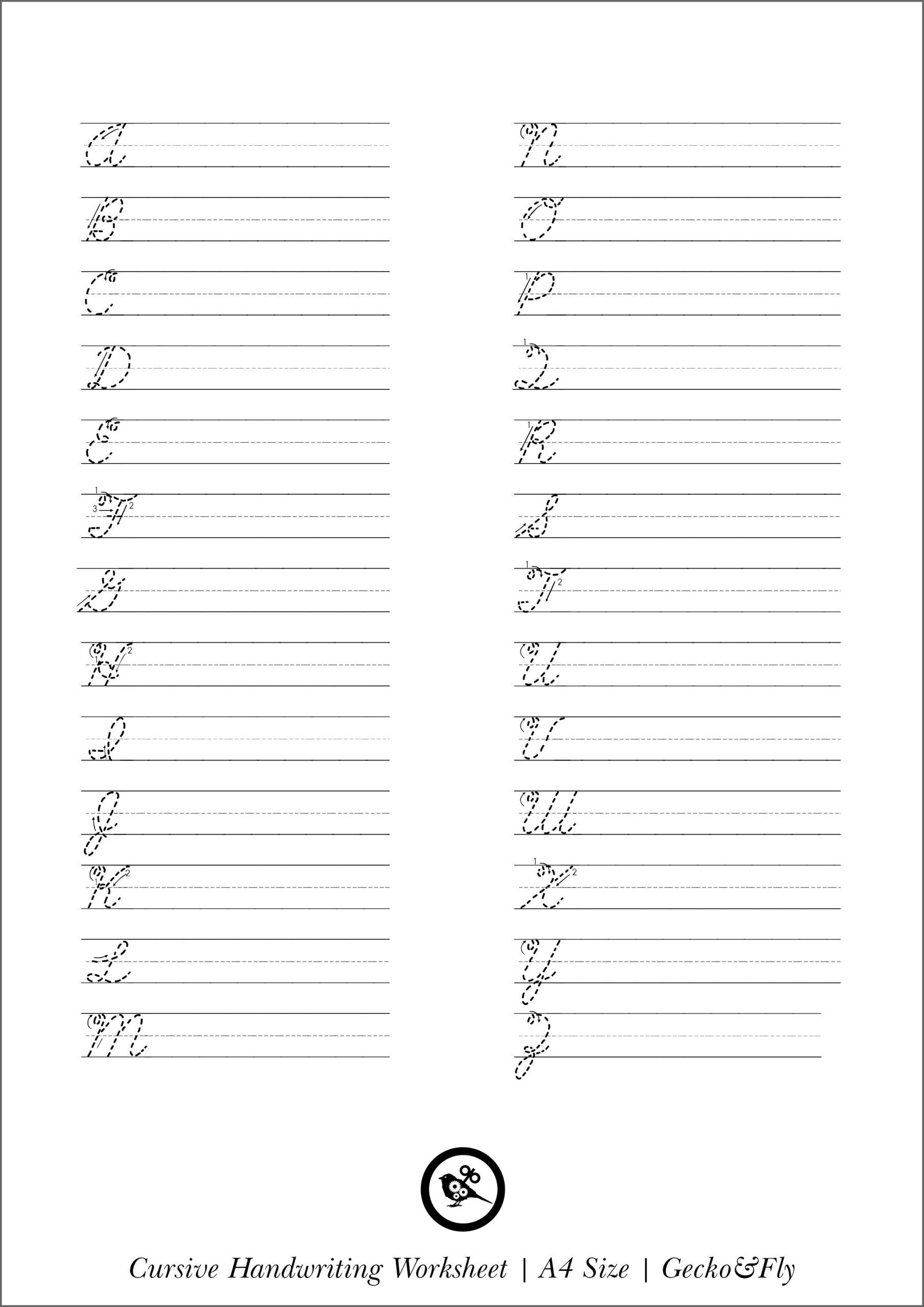 Cursive Handwriting Tracing Worksheets Alphabetworksheetsfreecom Vrogue