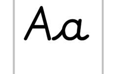 Alphabet A4 Posters Upper And Lower Case Cursive Font