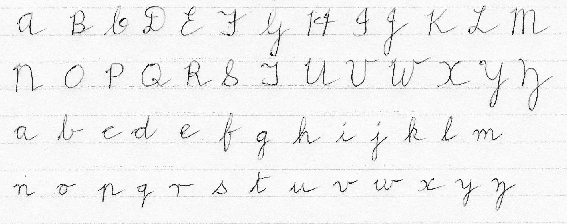 Entire Cursive Alphabet AlphabetWorksheetsFree