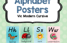 Alphabet Posters A4 - Vic Modern Cursive