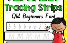 Alphabet Tracing Strips Qld Beginners Font with Name Tracing Qld Font