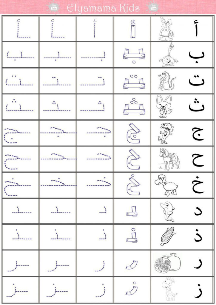 Alif Ba Ta Tracing Worksheet AlphabetWorksheetsFree