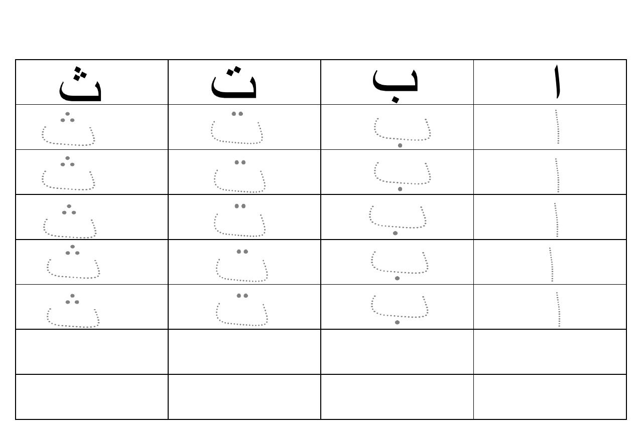 Free Arabic Alphabet Tracing Worksheets Pdf