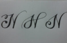 Calligraphy Letter N With Normal Pen