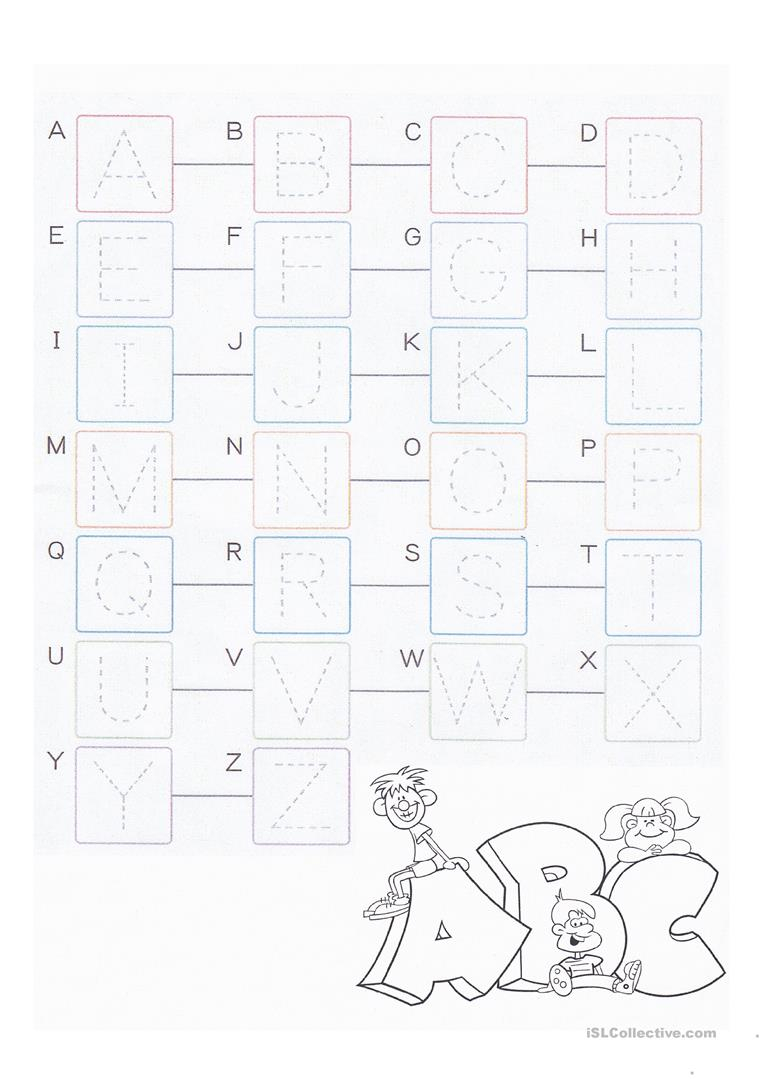 Capital Letter Tracing - For Young Learners. - English Esl with Alphabet Worksheets For Young Learners