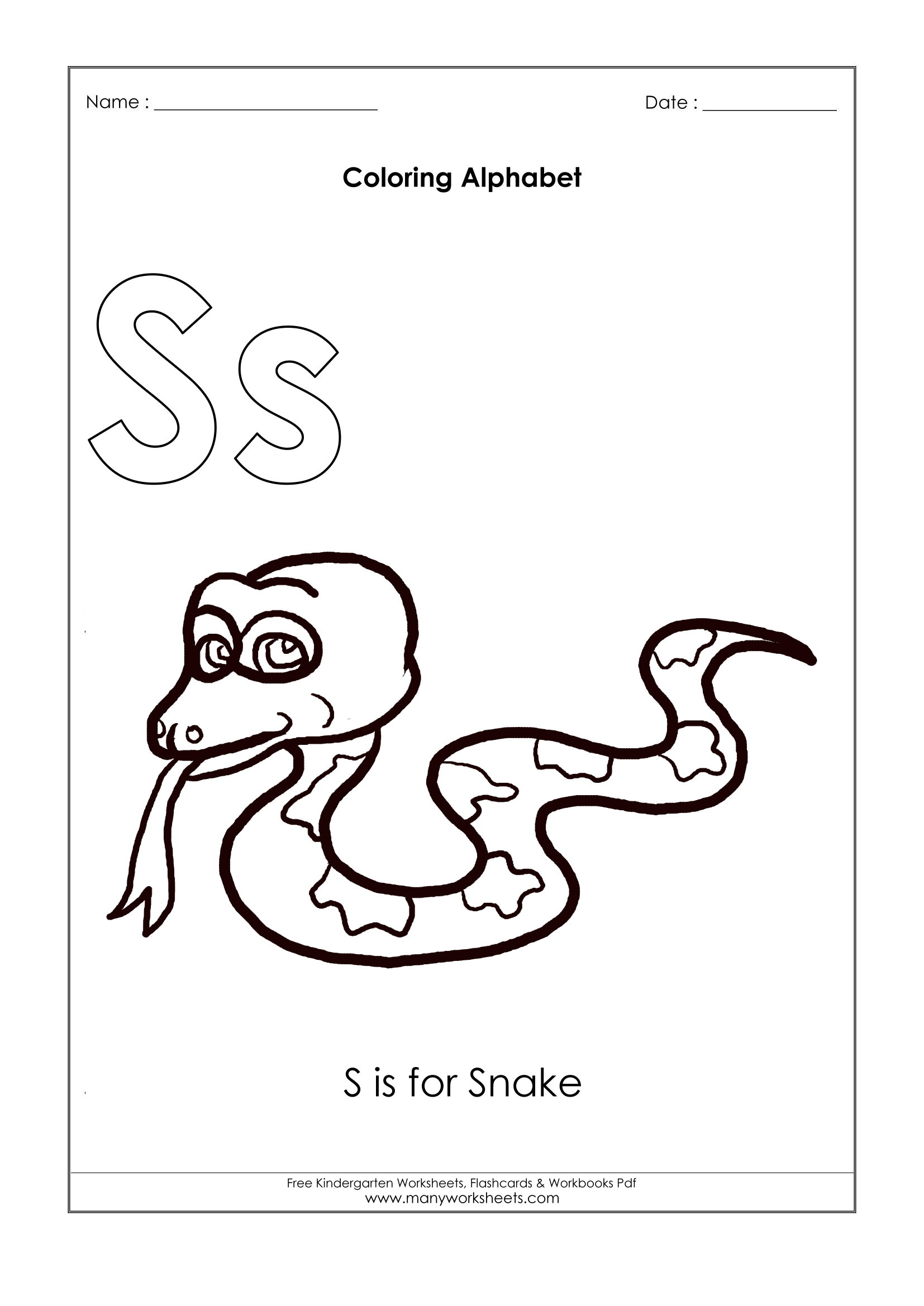 Letter S Worksheets For Preschool Printables