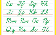 Cursive Alphabet Friendly Chart | Cursive Alphabet, Cursive