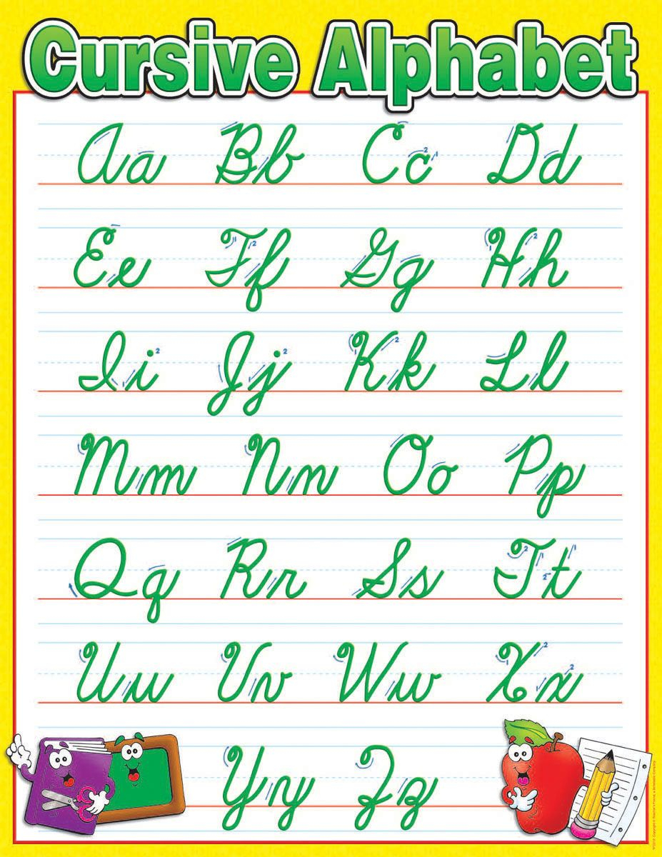 Printable Cursive Alphabet Chart - Printable World Holiday