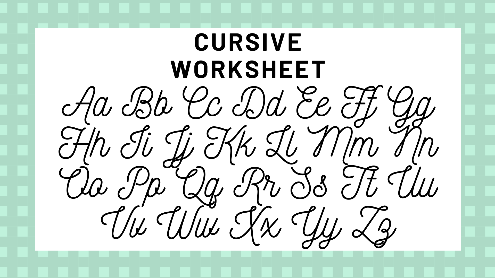 Cursive Alphabet Order AlphabetWorksheetsFree