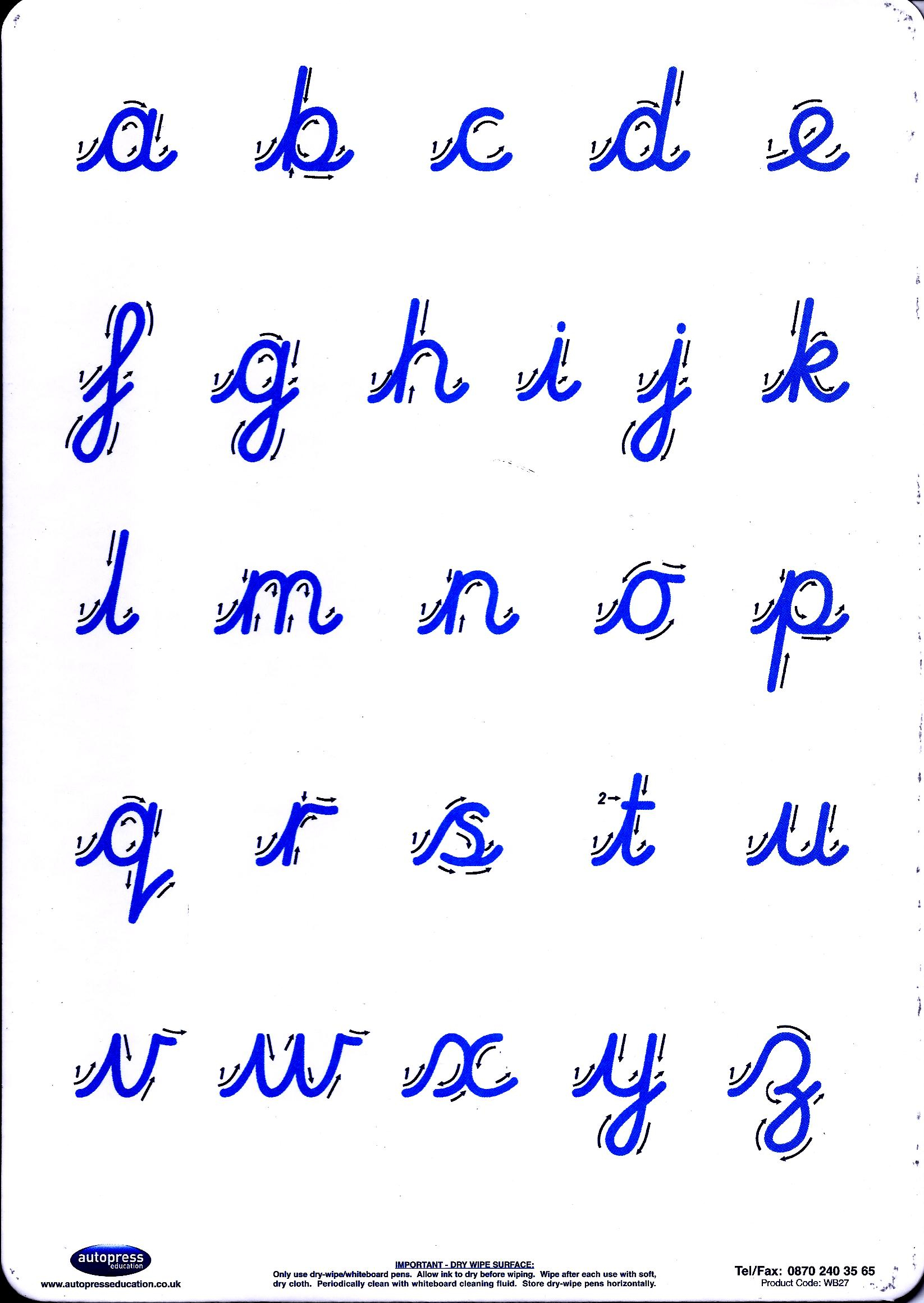 Cursive Alphabet Uk AlphabetWorksheetsFree