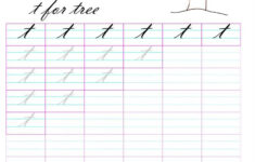 Cursive Small Letter T Worksheet | Letter T Worksheets