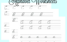 Cursive Writing Alphabets Worksheets Shoppingfoorme Club