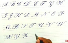 Cursive Writing Calligraphy A To Z Capital Letters For