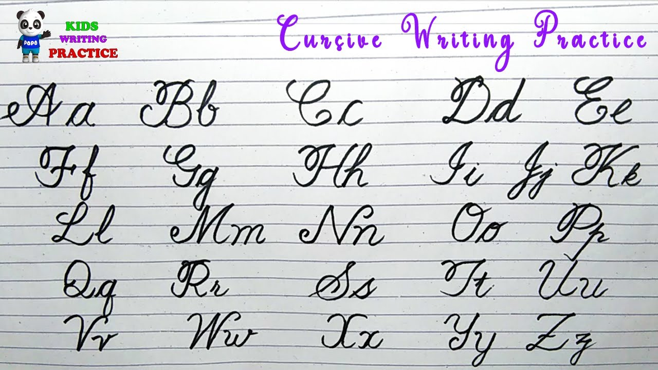 Cursive Alphabet For Beginners AlphabetWorksheetsFree