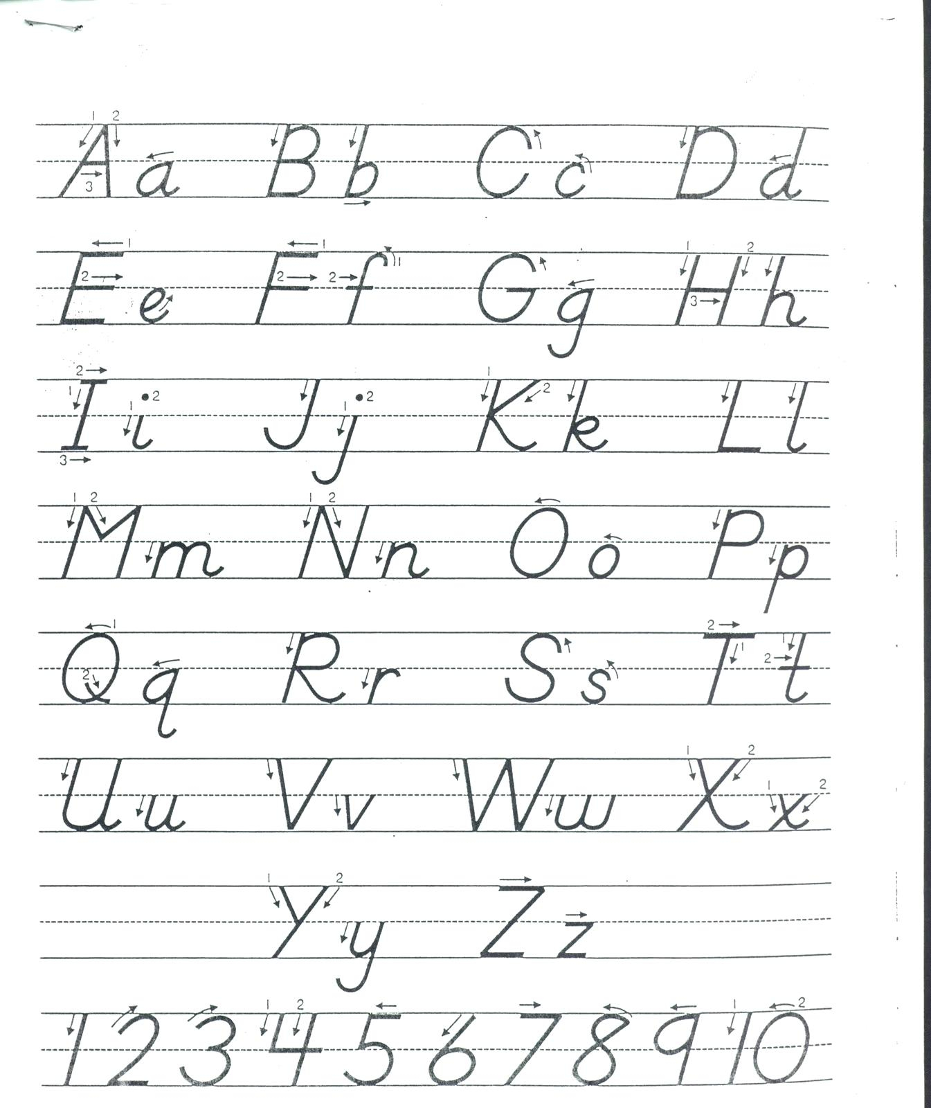 dnealian cursive alphabet printable d nealian cursive handwriting