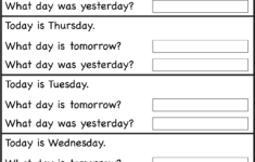 Days Of The Week – Worksheet / Free Printable Worksheets