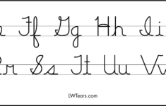 Download Cursive Alphabet Desk Strips - Alphabet Png Image