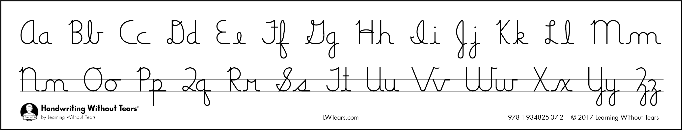 Cursive Alphabet Desk Strips AlphabetWorksheetsFree