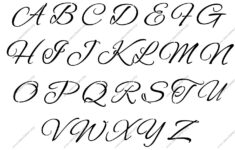 Flowing Cursive Uppercase &amp; Lowercase Letter Stencils A-Z 1