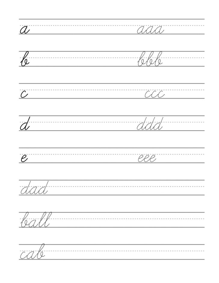 Free Beginning Cursive – Writing Template Part 1 | Cursive ...