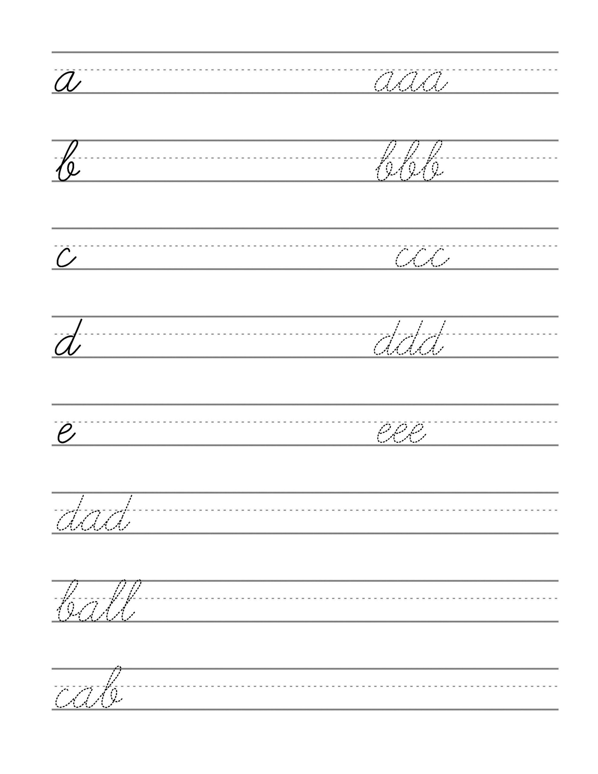 Free Printable Cursive Writing Pages