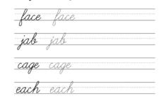 Free Beginning Cursive - Writing Template Part 3