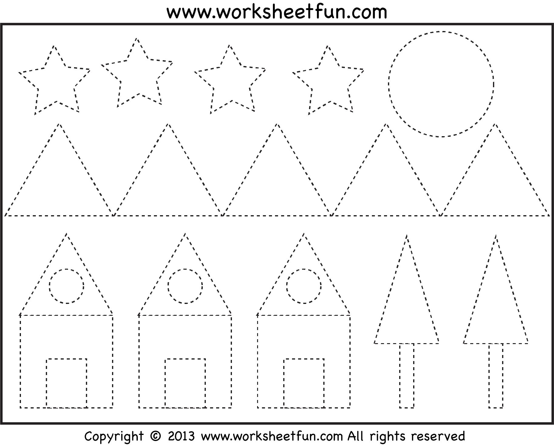 Triangle Tracing Worksheet AlphabetWorksheetsFree