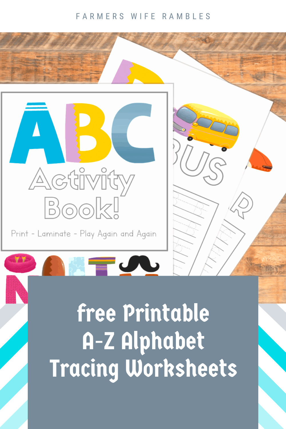 Free Printable A-Z Alphabet Tracing Worksheets - Farmer's throughout Alphabet Worksheets A-Z Free