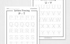 Free Printable Letters Tracing A-Z Worksheets throughout Letter Tracing Resources